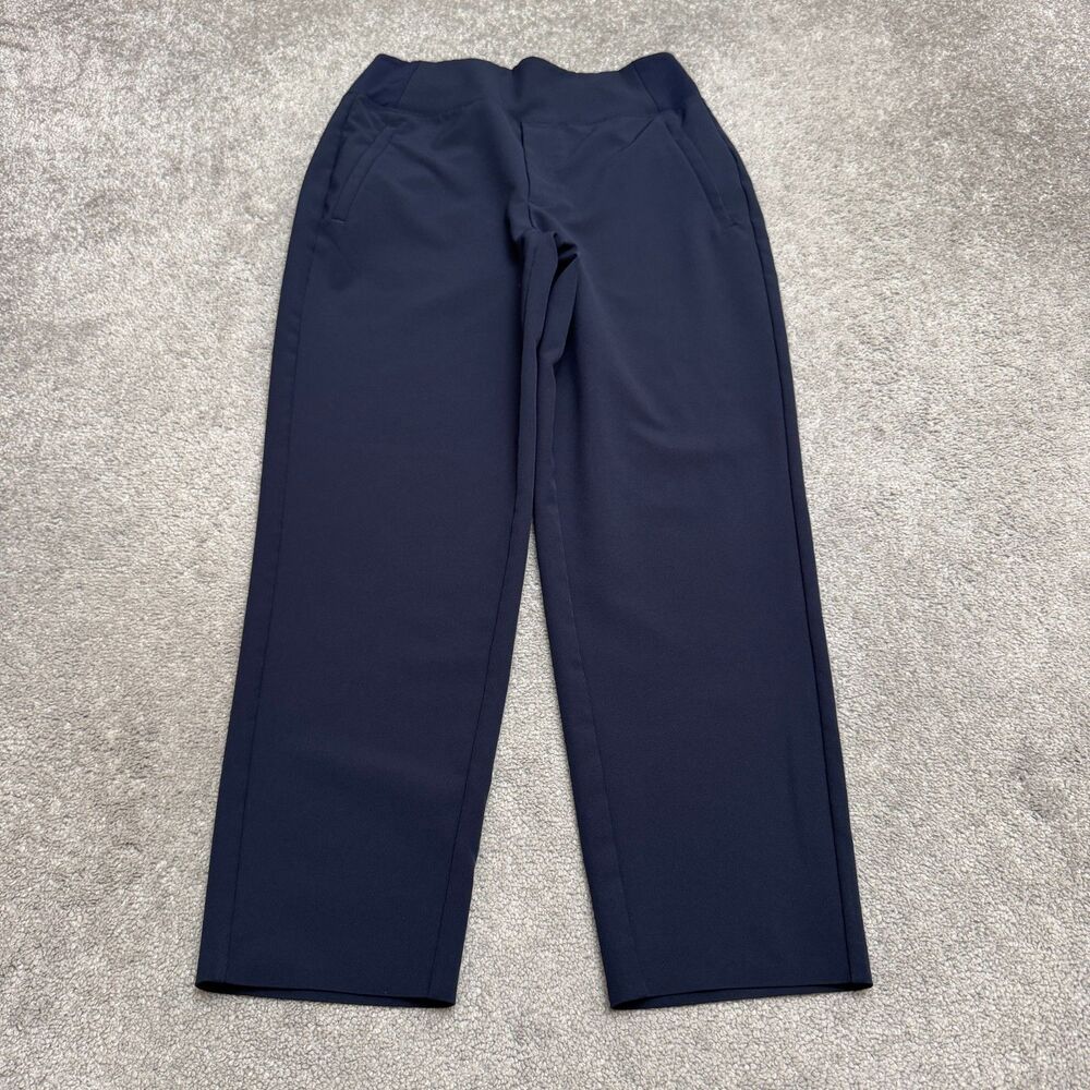 Athleta Endless High Rise Pants Womens 4 Blue Stretch Pull On Straight Leg Zip